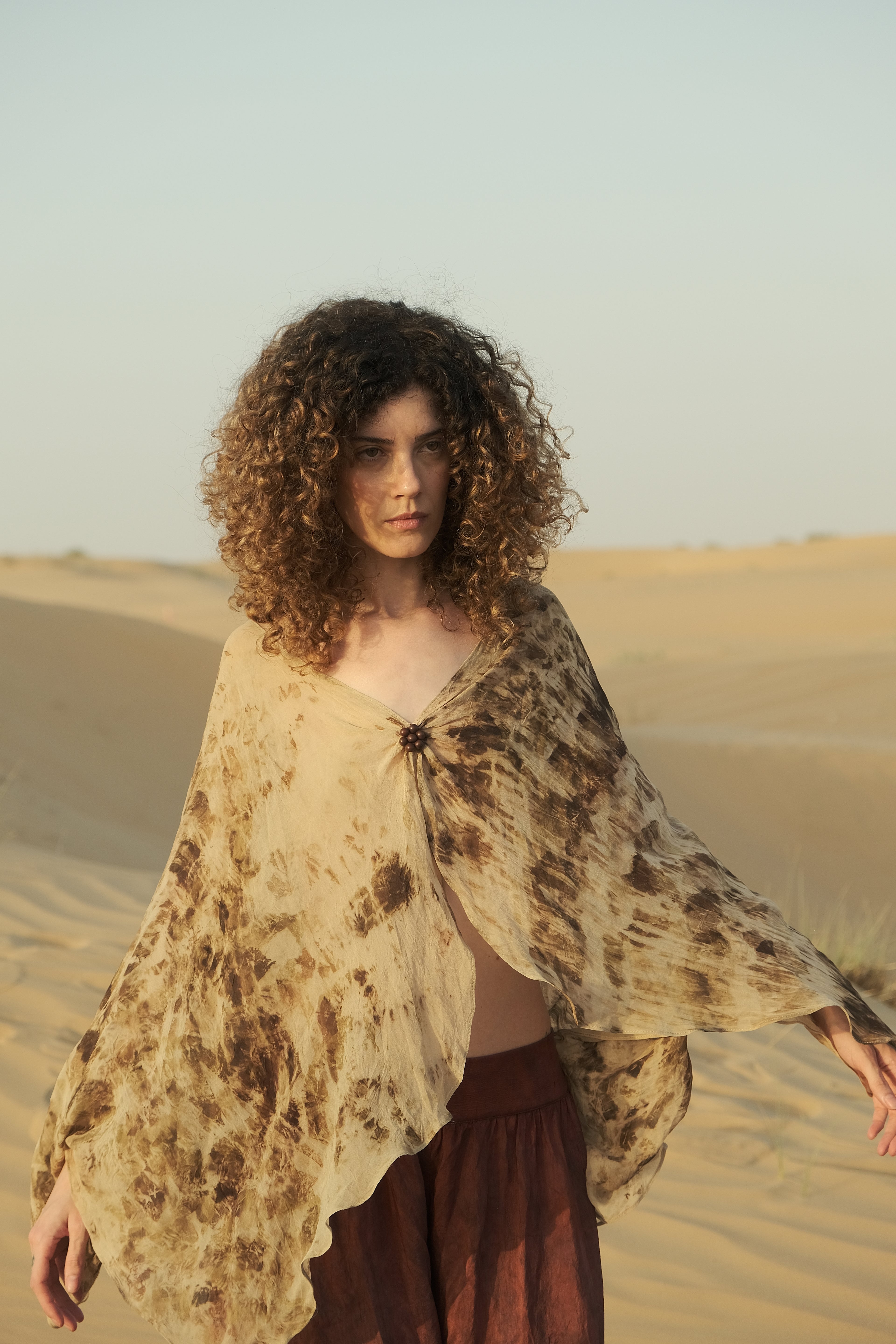 Silk Georgette Tagua Cape
