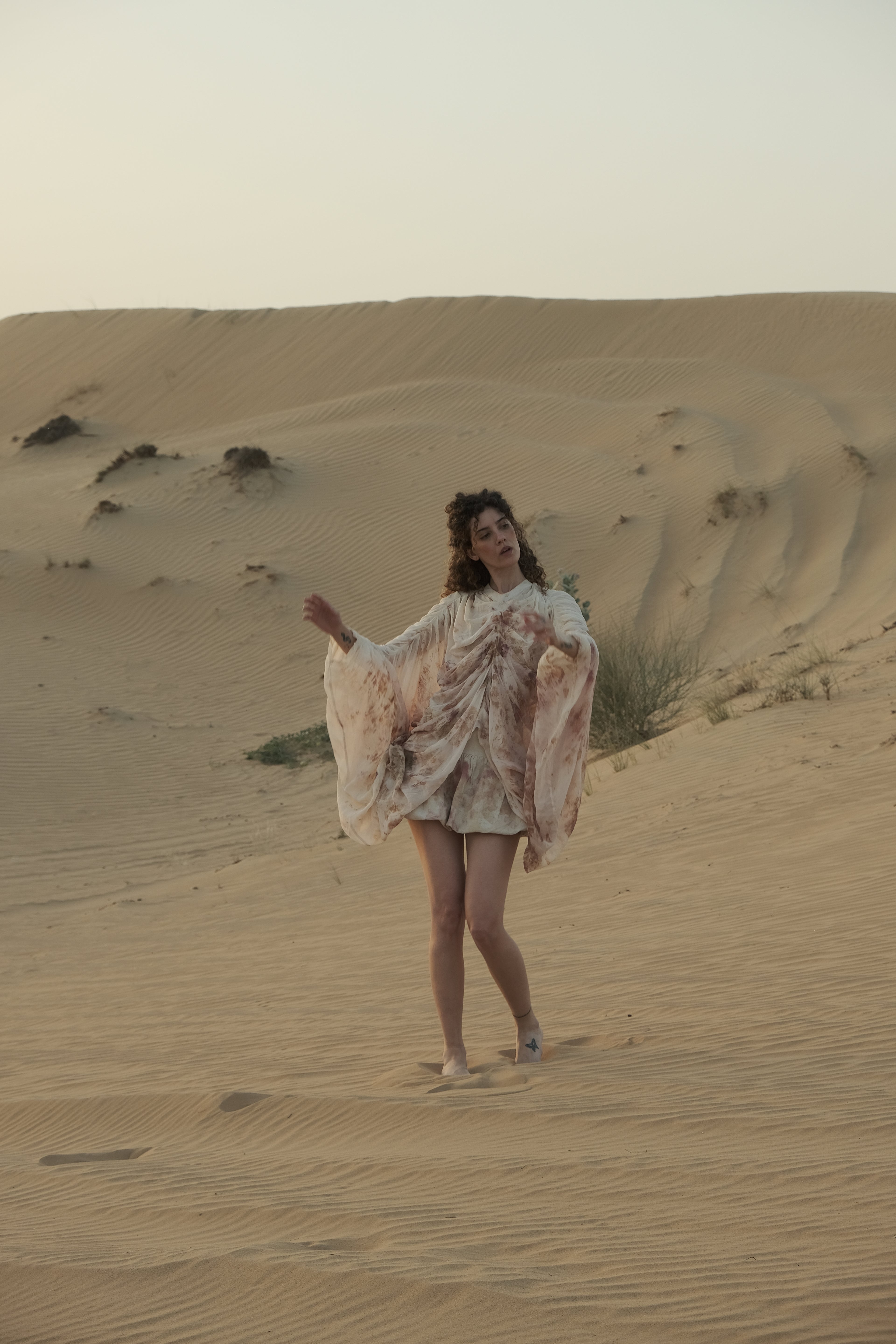 Draped Silk Georgette Cape