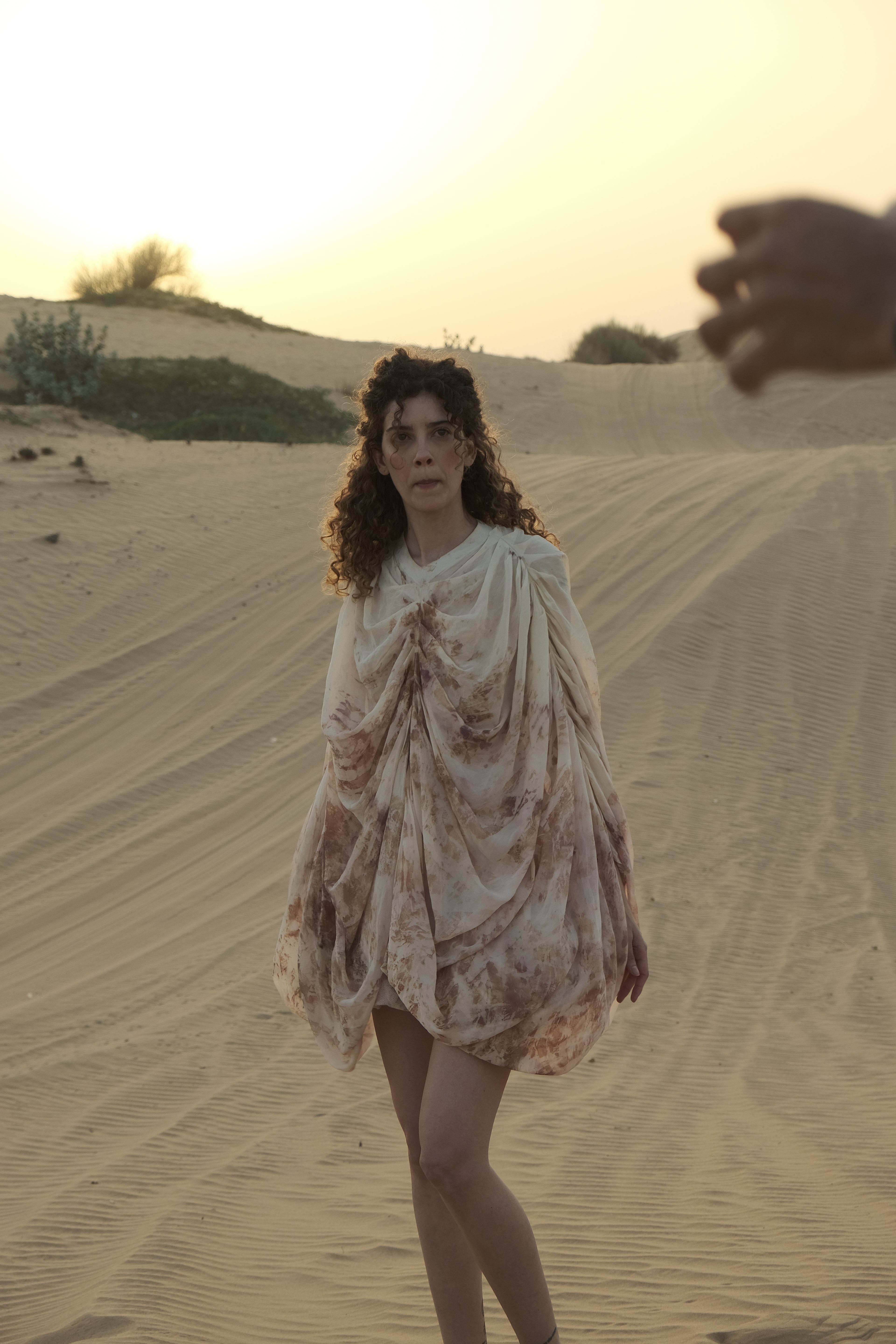 Draped Silk Georgette Cape