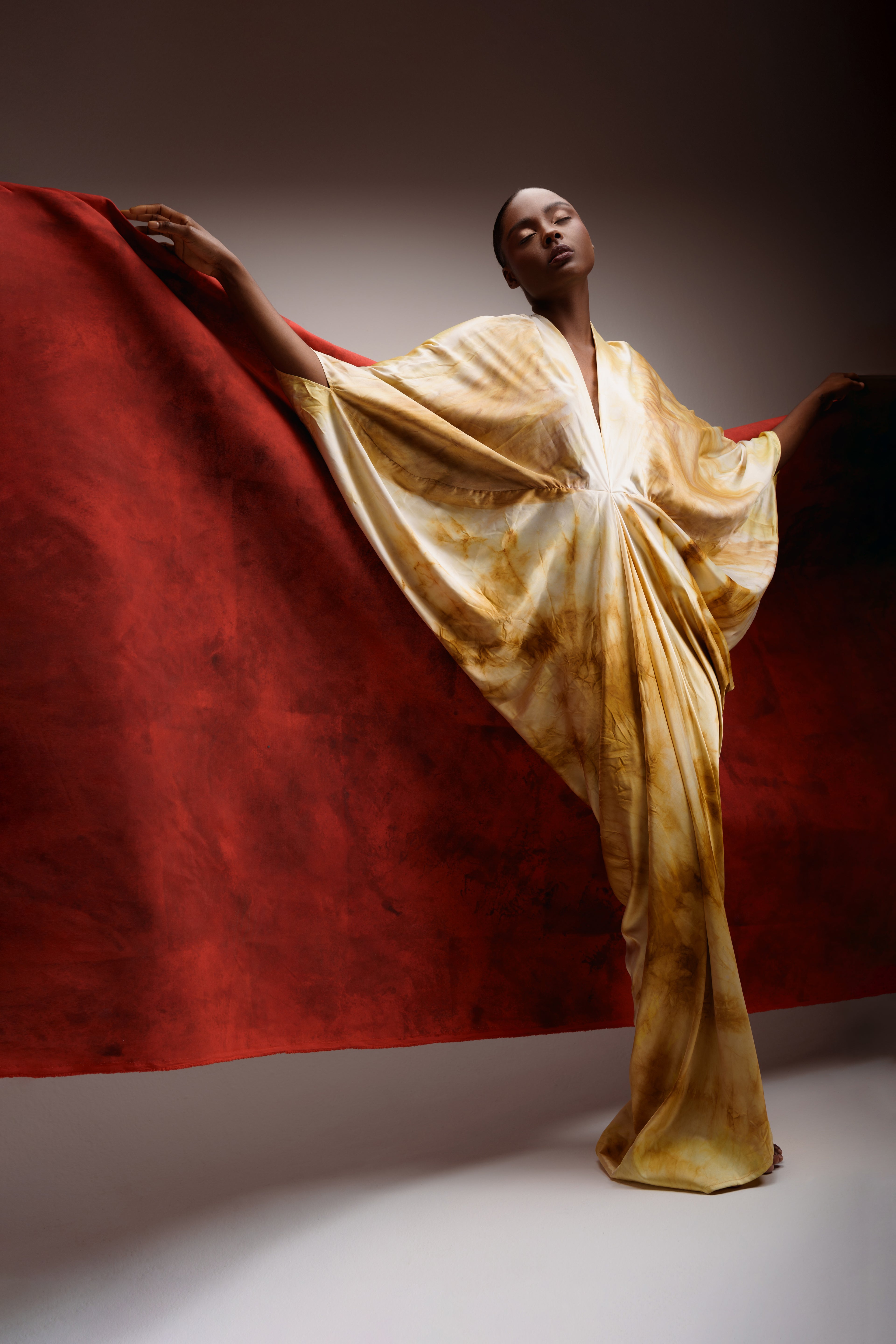 Eclipse Silk Jacquard Kaftan